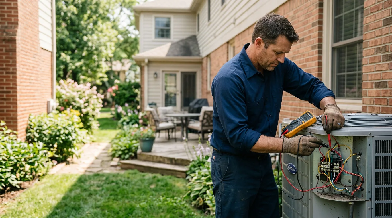 HVAC technician working near La Porte City, IA